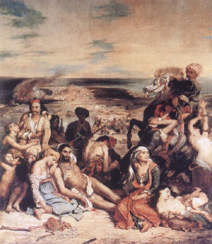 Eugene Delacroix Scenes from the Massacre at Chios oil painting picture